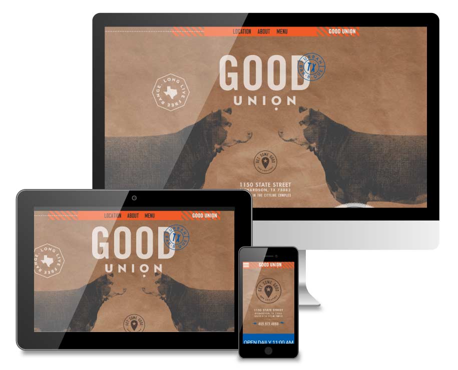 Custom Built Responsive Restaurant Website Design | Good Union BBQ | Powerful Digital Marketing