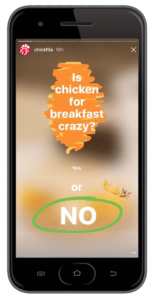 Chick Fil A on Instagram Stories