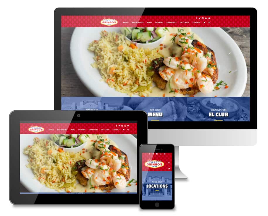 Responsive Restaurant Website Design | Gringo's Tex-Mex | Powerful Digital Marketing