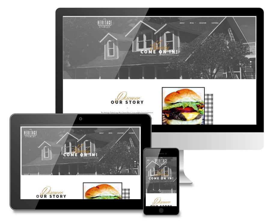 Responsive Restaurant Website Design | The Heritage Table | Powerful Digital Marketing