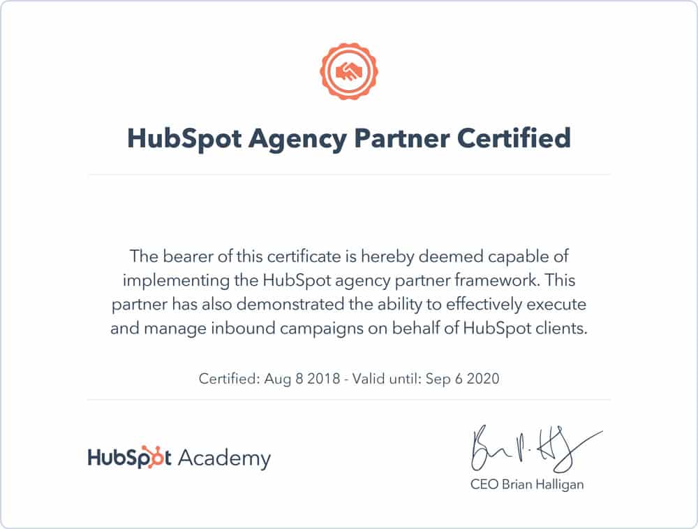 digital marketing agency dallas hubspot certification