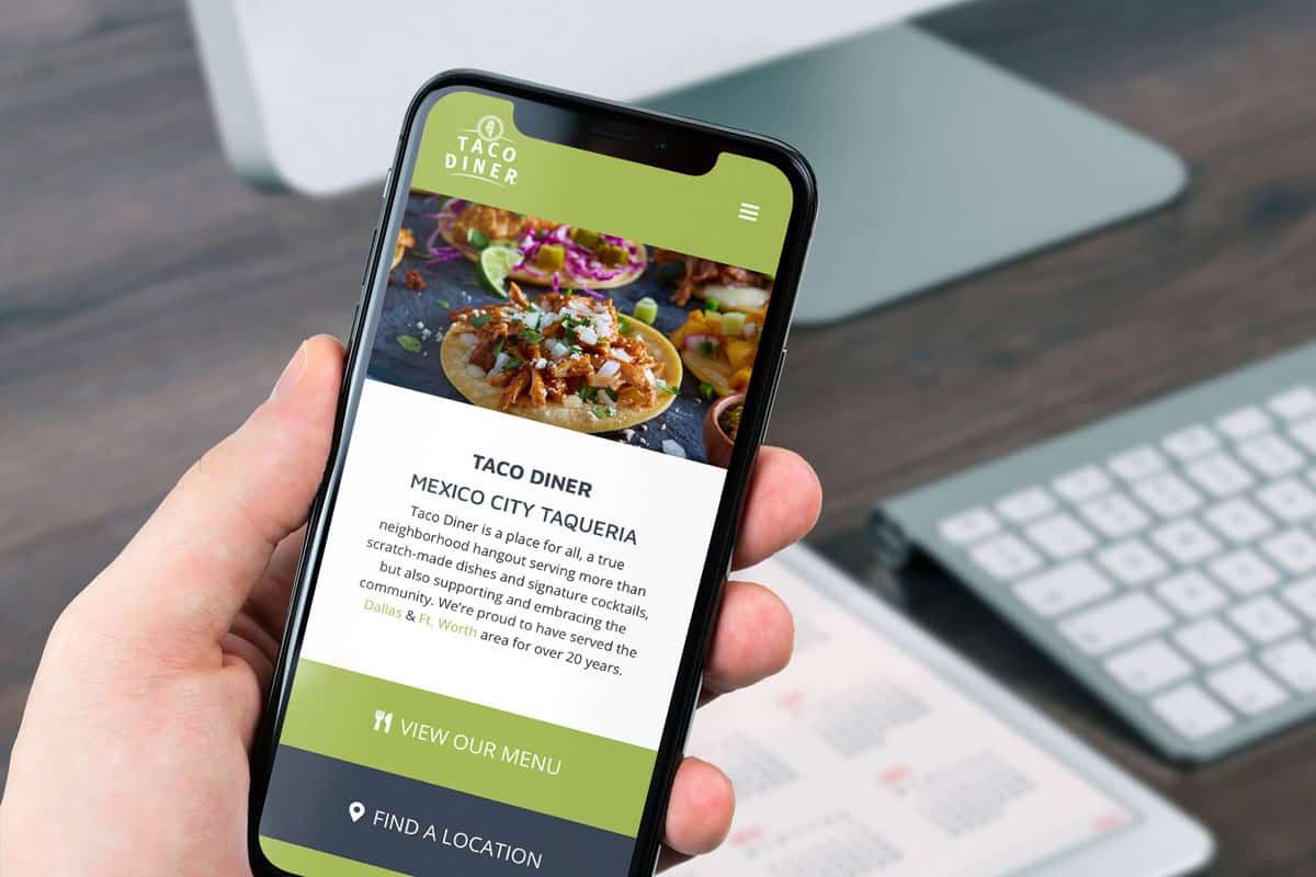 Taco Diner mobile website