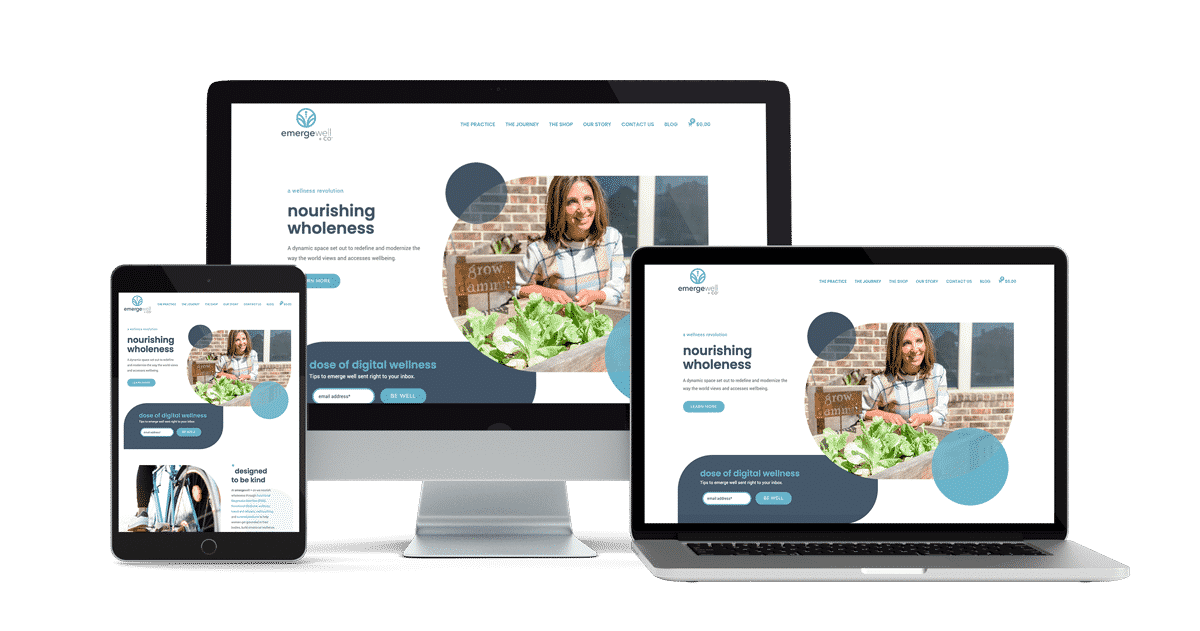 emergewell + co website homepage