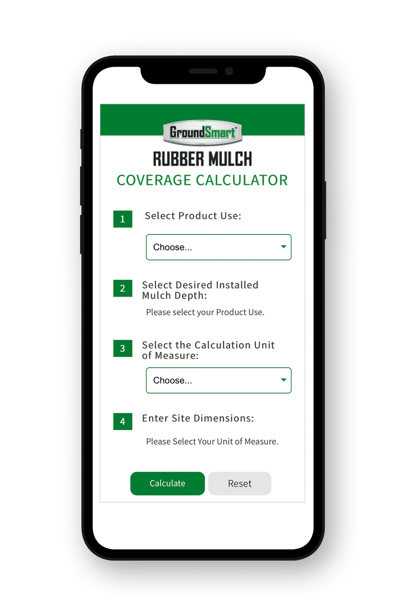 groundsmart rubber mulch calculator