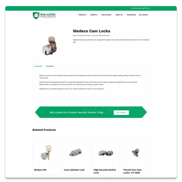 RA-Lock Security Solutions by Atomic - Web Design Portfolio for Security
