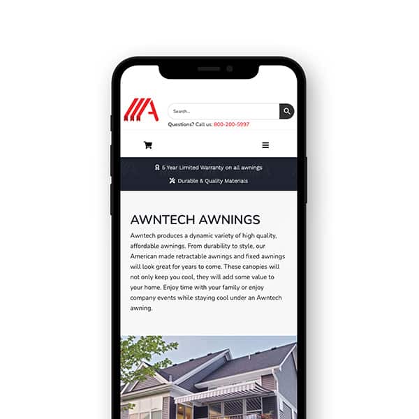 Awntech mobile view
