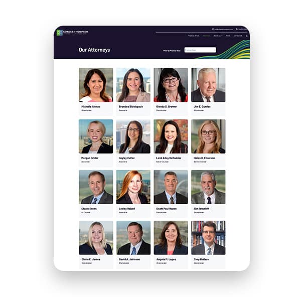 Cowles Thompson attorneys grid page