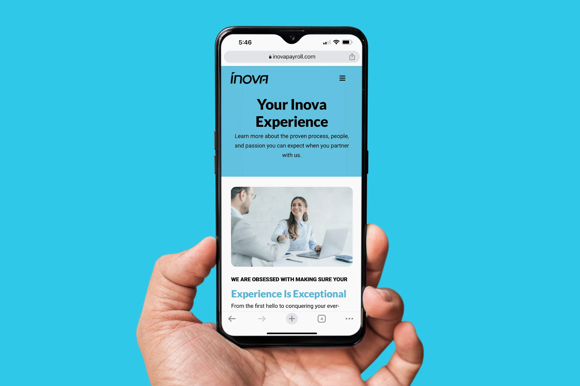 Inova Payroll Phone Mockup 2